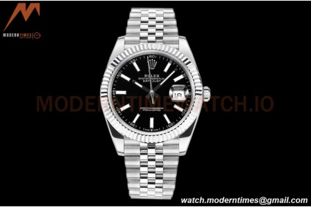 Rolex - DJ2 41mm 126334 Jub Flt 316L SS/SS Black/Stk A+F VR3235
