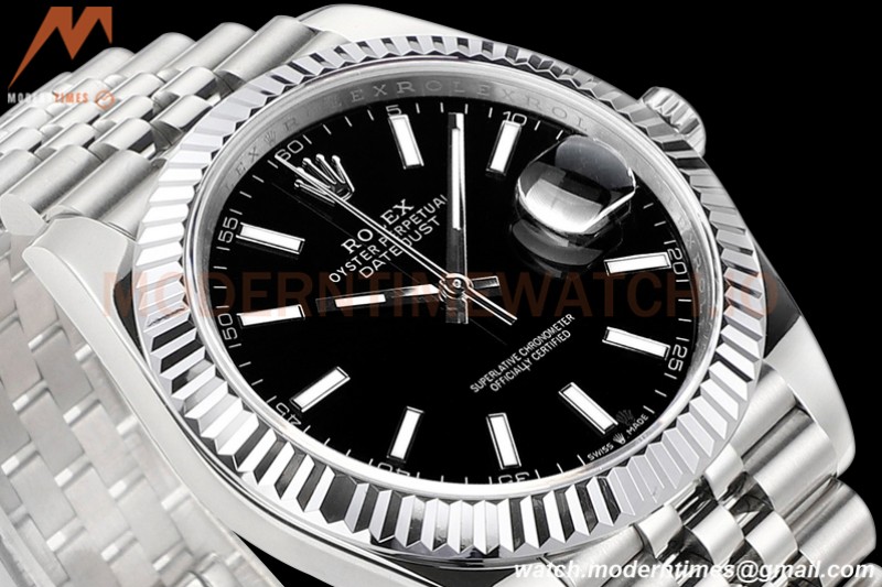 Rolex - DJ2 41mm 126334 Jub Flt 316L SS/SS Black/Stk A+F VR3235