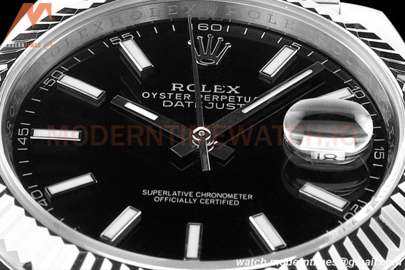Rolex - DJ2 41mm 126334 Jub Flt 316L SS/SS Black/Stk A+F VR3235