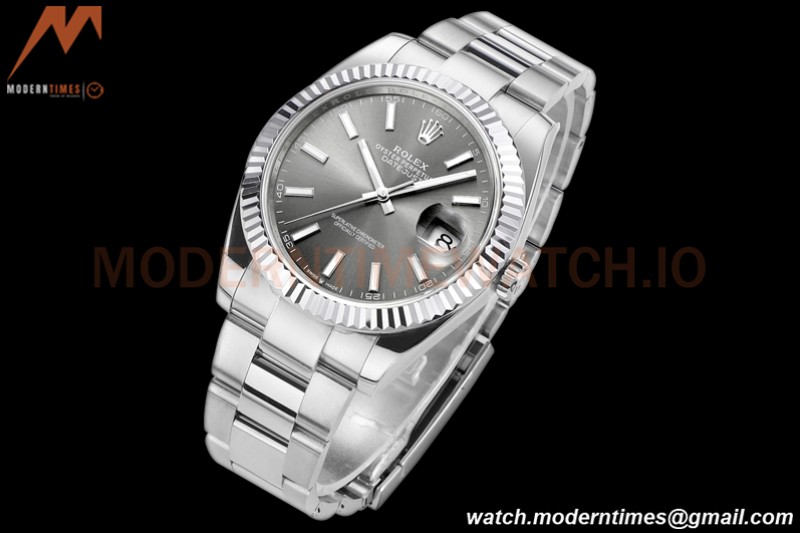 Rolex - DJ2 41mm 126334 Oys Flt 316L SS/SS Grey/Stk A+F VR3235