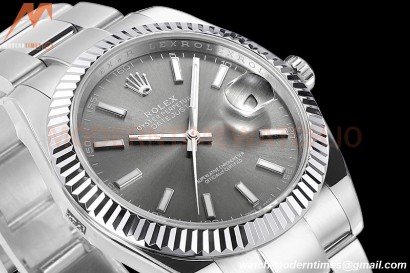 Rolex - DJ2 41mm 126334 Oys Flt 316L SS/SS Grey/Stk A+F VR3235