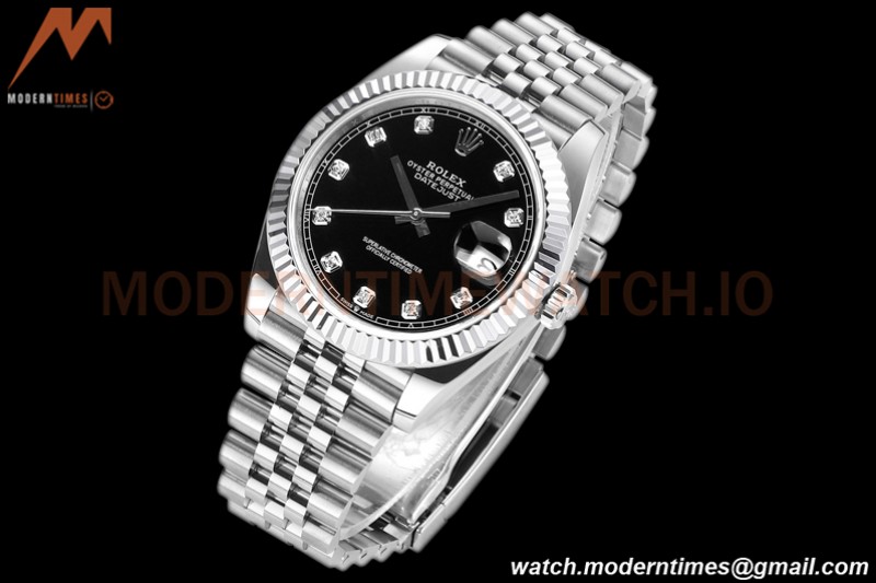 Rolex - DJ2 41mm 126334 Jub Flt 316L SS/SS Black/Dia A+F VR3235