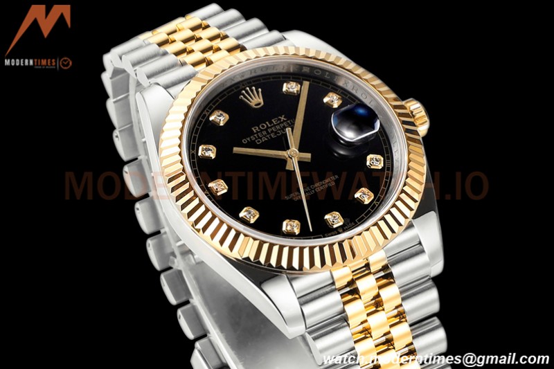 Rolex - DJ2 41mm 126333 Jub Flt 316L YG/SS Black/Dia A+F VR3235