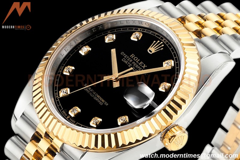 Rolex - DJ2 41mm 126333 Jub Flt 316L YG/SS Black/Dia A+F VR3235