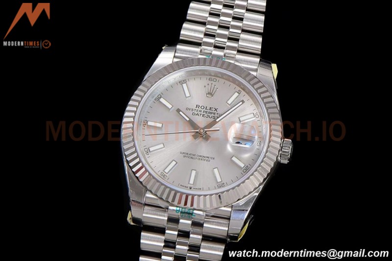 Rolex - DJ2 41mm 126334 Jub Flt 904L SS/SS Silv/Stk ARF VR3235