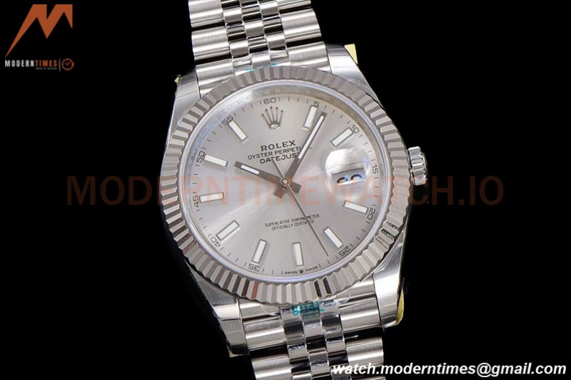 Rolex - DJ2 41mm 126334 Jub Flt 904L SS/SS Silv/Stk ARF VR3235