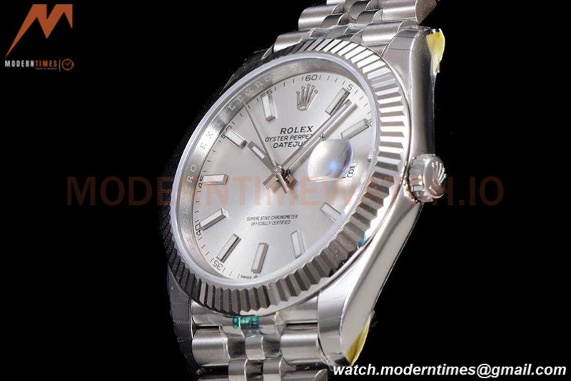 Rolex - DJ2 41mm 126334 Jub Flt 904L SS/SS Silv/Stk ARF VR3235