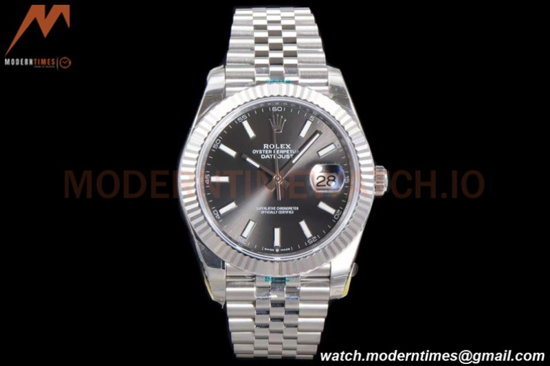 Rolex - DJ2 41mm 126334 Jub Flt 904L SS/SS Grey/Stk ARF VR3235