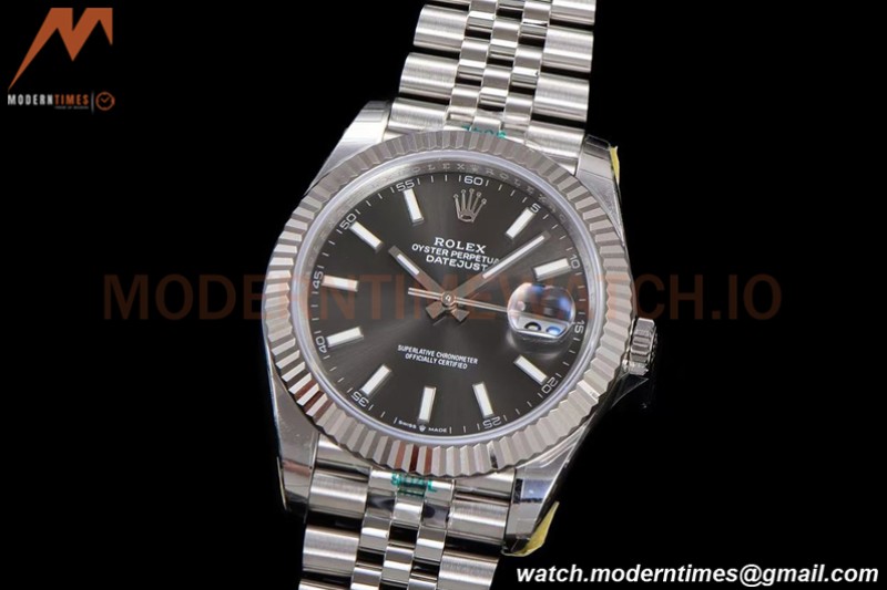 Rolex - DJ2 41mm 126334 Jub Flt 904L SS/SS Grey/Stk ARF VR3235