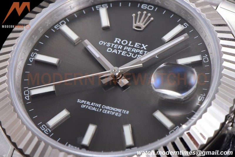 Rolex - DJ2 41mm 126334 Jub Flt 904L SS/SS Grey/Stk ARF VR3235