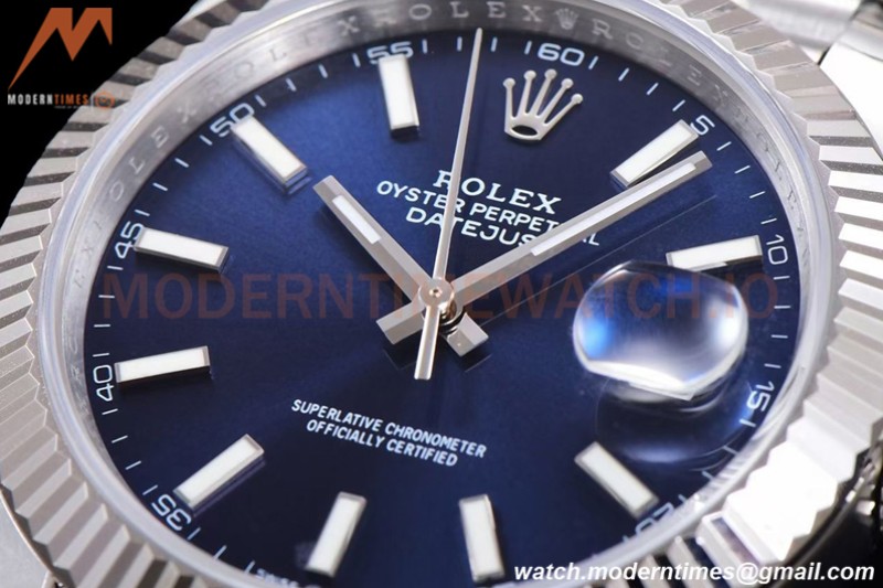 Rolex - DJ2 41mm 126334 Jub Flt 904L SS/SS Blue/Stk ARF VR3235