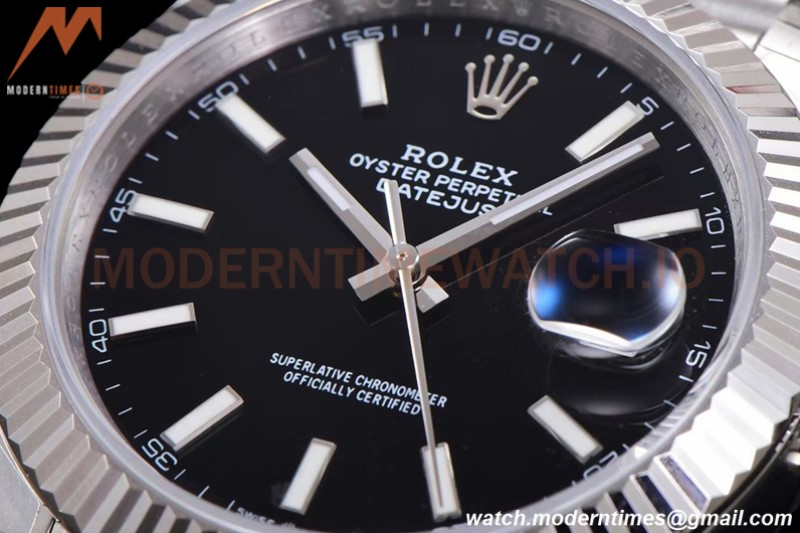 Rolex - DJ2 41mm 126334 Jub Flt 904L SS/SS Blk/Stk ARF VR3235