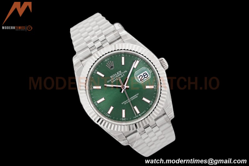 Rolex - Datejust II 41mm 126334 Jub Flt 904L SS/SS Green/Stk EWF A3235