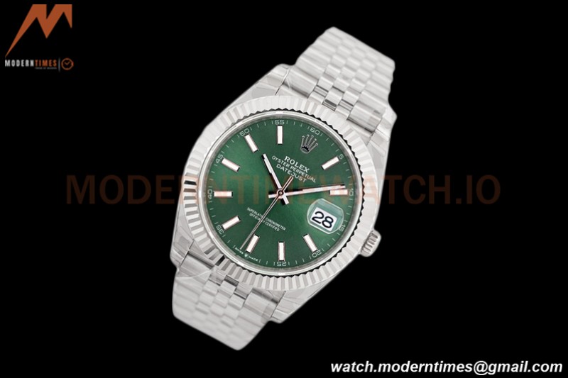 Rolex - Datejust II 41mm 126334 Jub Flt 904L SS/SS Green/Stk EWF A3235
