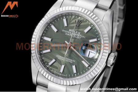 Rolex - Datejust 126234 36mm Oys Flt 904L SS/SS P-Green/Stk VSF VS3235