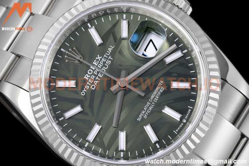 Rolex - Datejust 126234 36mm Oys Flt 904L SS/SS P-Green/Stk VSF VS3235