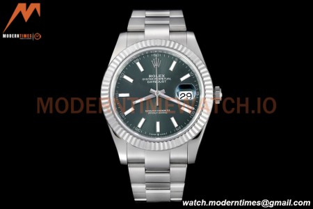 Rolex - Datejust 126334 41mm Oys Flt 904L SS/SS Grn/Stk VSF VS3235