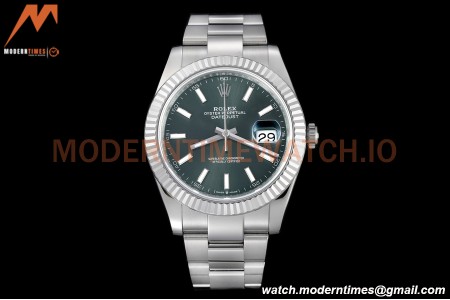 Rolex - Datejust 126334 41mm Oys Flt 904L SS/SS Grn/Stk VSF VS3235