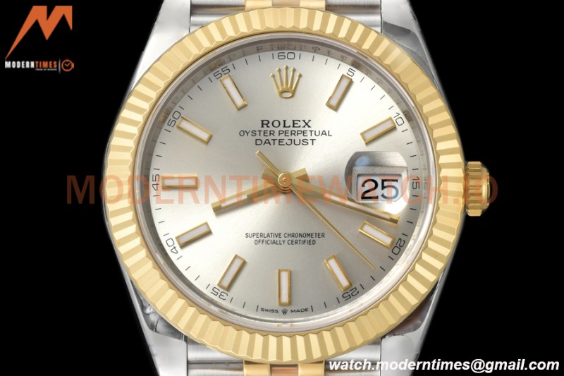 Rolex - Datejust 126333 41mm Jub Flt 904L YG/SS Silv/Stk VSF VS3235