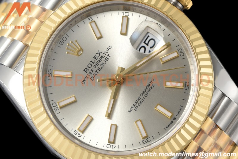 Rolex - Datejust 126333 41mm Jub Flt 904L YG/SS Silv/Stk VSF VS3235