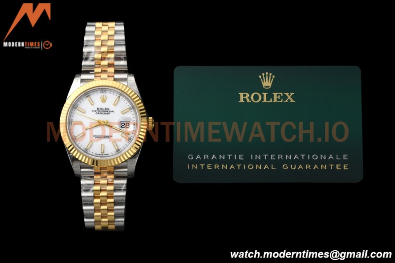 Rolex - Datejust 126333 41mm Jub Flt 904L YG/SS Wht/Stk VSF VS3235