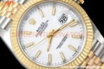 Rolex - Datejust 126333 41mm Jub Flt 904L YG/SS Wht/Stk VSF VS3235