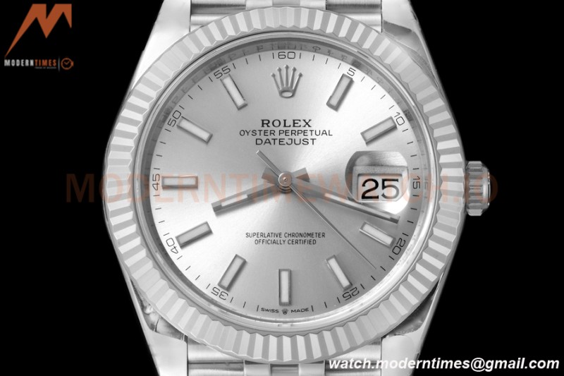 Rolex - Datejust 126334 41mm Jub Flt 904L SS/SS Silv/Stk VSF VS3235