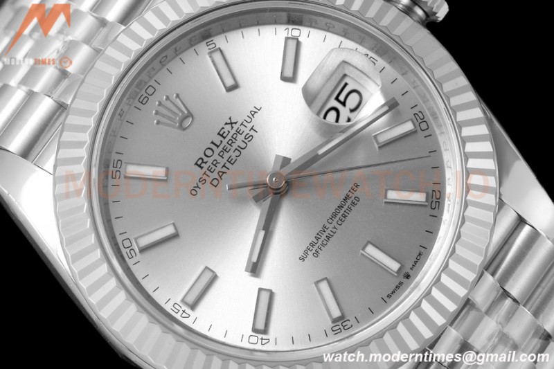 Rolex - Datejust 126334 41mm Jub Flt 904L SS/SS Silv/Stk VSF VS3235
