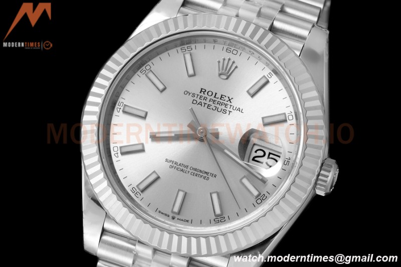 Rolex - Datejust 126334 41mm Jub Flt 904L SS/SS Silv/Stk VSF VS3235