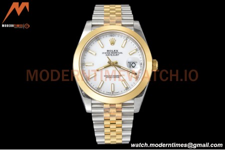 Rolex - Datejust 126303 41mm Jub Smt 904L YG/SS Wht/Stk VSF VS3235