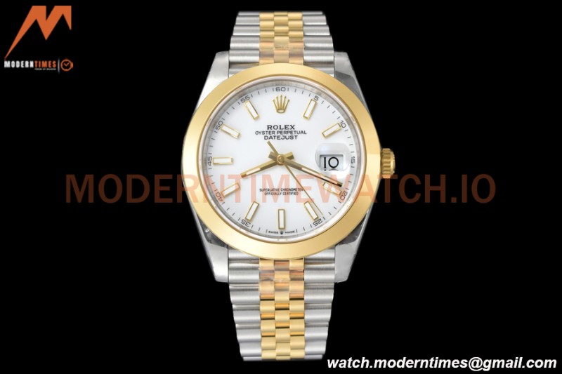 Rolex - Datejust 126303 41mm Jub Smt 904L YG/SS Wht/Stk VSF VS3235