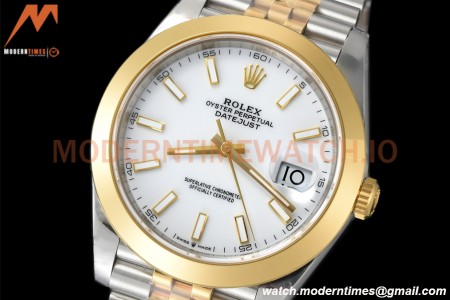 Rolex - Datejust 126303 41mm Jub Smt 904L YG/SS Wht/Stk VSF VS3235