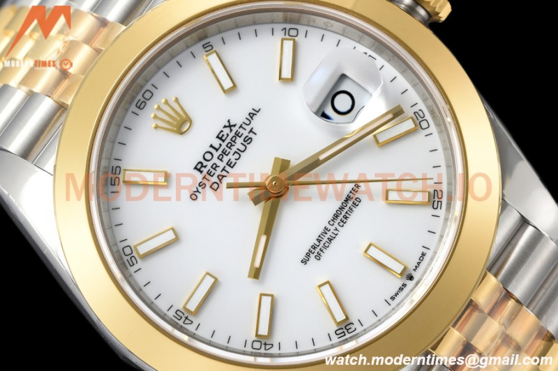 Rolex - Datejust 126303 41mm Jub Smt 904L YG/SS Wht/Stk VSF VS3235