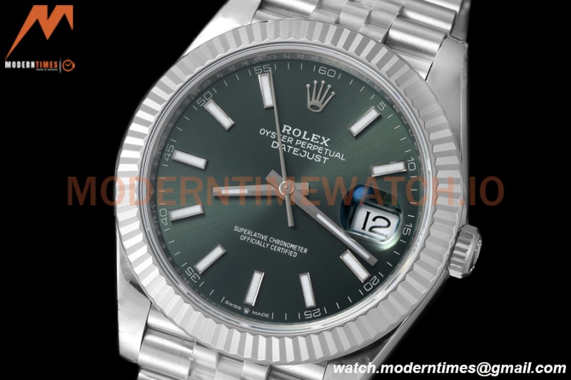 Rolex - Datejust 126334 41mm Jub Flt 904L SS/SS Grn/Stk VSF VS3235