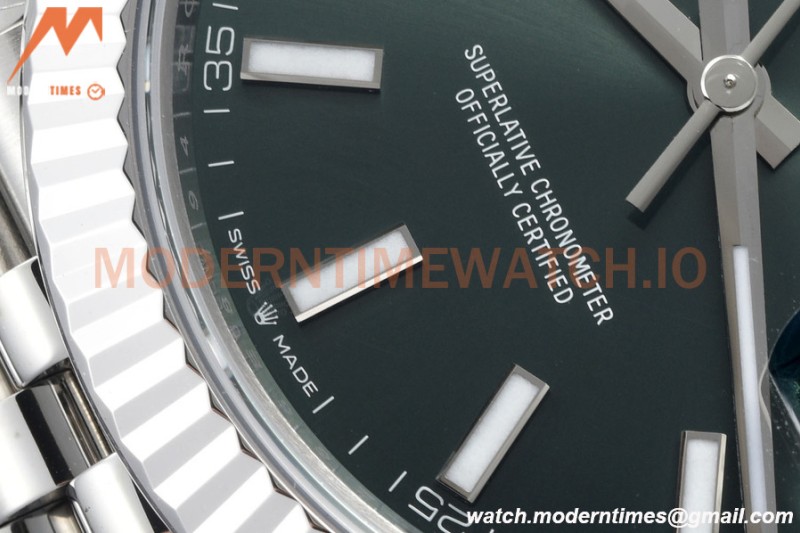 Rolex - Datejust 126334 41mm Jub Flt 904L SS/SS Grn/Stk VSF VS3235