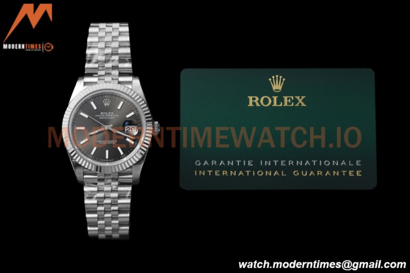 Rolex - Datejust 126334 41mm Jub Flt 904L SS/SS Grey/Stk VSF VS3235