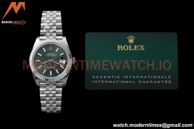 Rolex - Datejust 126334 41mm Jub Flt 904L SS/SS F-Grn/Stk VSF VS3235