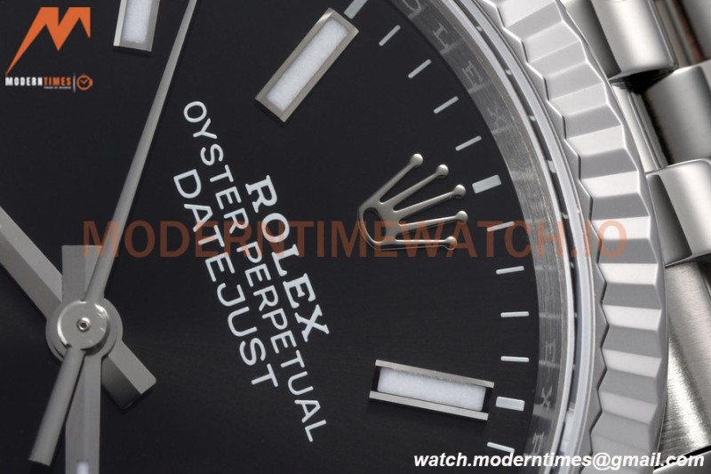 Rolex - Datejust 126234 36mm Jub Flt 904L SS/SS Black/Stk VSF VS3235