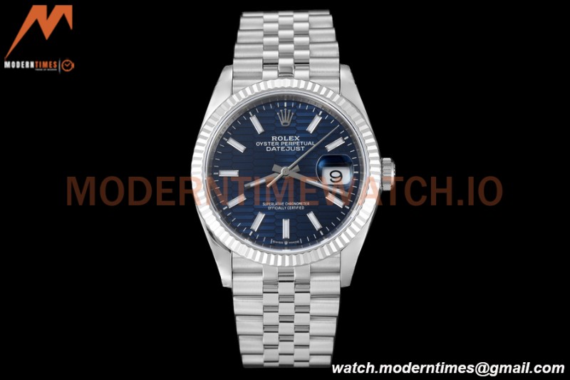 Rolex - Datejust 126234 36mm Jub Flt 904L SS/SS F-Blu/Stk VSF VS3235