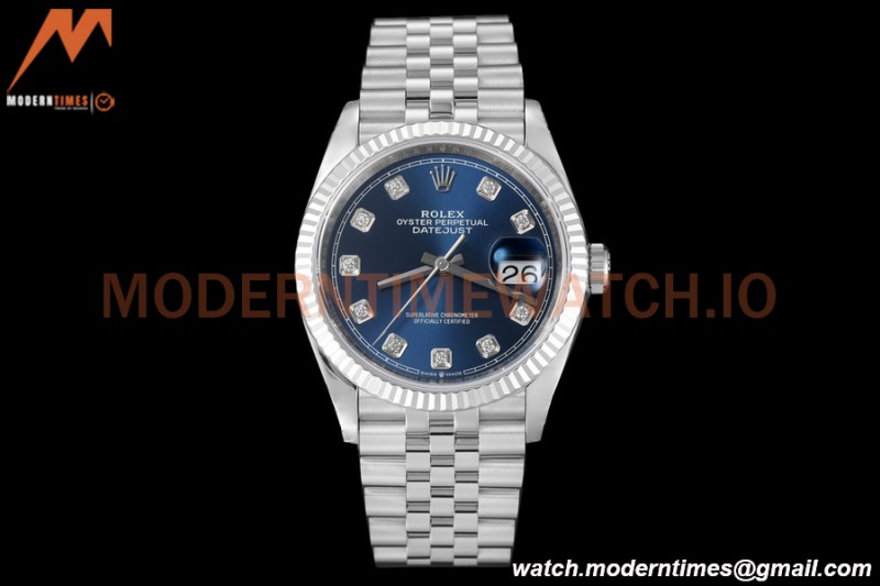 Rolex - Datejust 126234 36mm Jub Flt 904L SS/SS Blu/Dia VSF VS3235