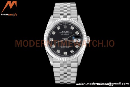 Rolex - Datejust 126234 36mm Jub Flt 904L SS/SS Blk/Dia VSF VS3235