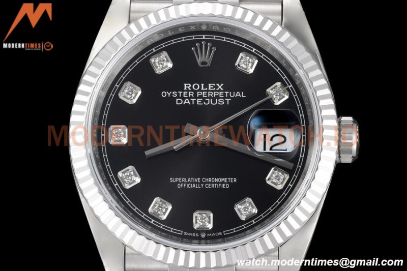 Rolex - Datejust 126234 36mm Jub Flt 904L SS/SS Blk/Dia VSF VS3235