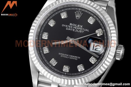 Rolex - Datejust 126234 36mm Jub Flt 904L SS/SS Blk/Dia VSF VS3235