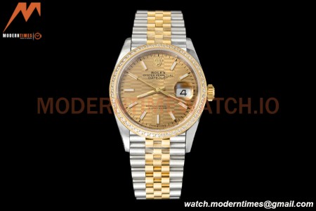 Rolex - Datejust 126283 36mm Jub Diamond 904L YG/Dia F-Gold/Stk VSF VS3235