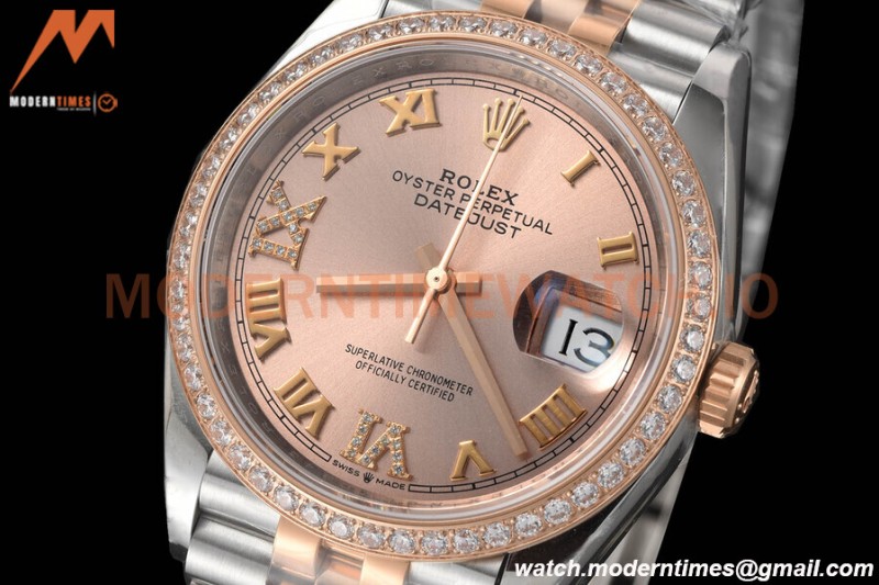 Rolex - Datejust 126281 36mm Jub Diamond 904L RG/Dia RG/Rmn VSF VS3235
