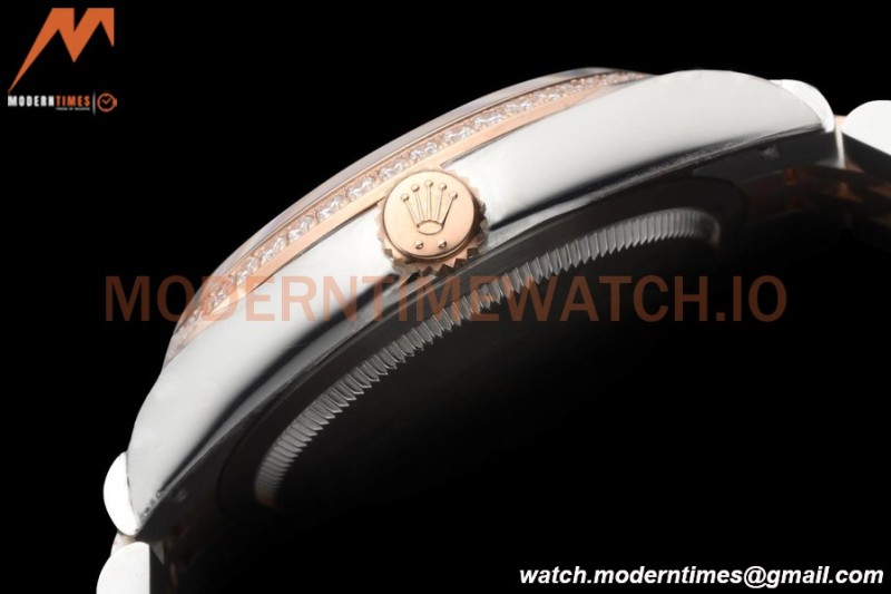 Rolex - Datejust 126281 36mm Jub Diamond 904L RG/Dia F-Silv/Dia VSF VS3235
