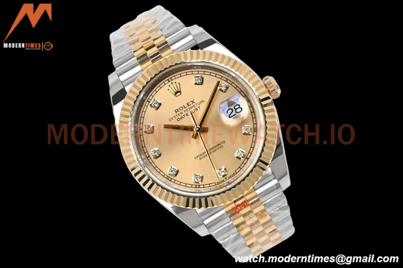 Rolex - DJ2 41mm 126333 Jub Flt Gold Wrapped 904L YG/SS Gold/Dia EWF A3235