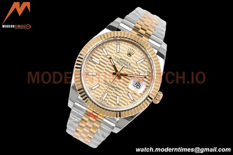Rolex - DJ2 41mm 126333 Jub Flt Gold Wrapped 904L YG/SS F-Gold/Stk EWF A3235
