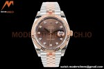 Rolex - DJ2 41mm 126331 Jub Flt RG Wrapped 904L RG/SS Choco/Dia EWF A3235