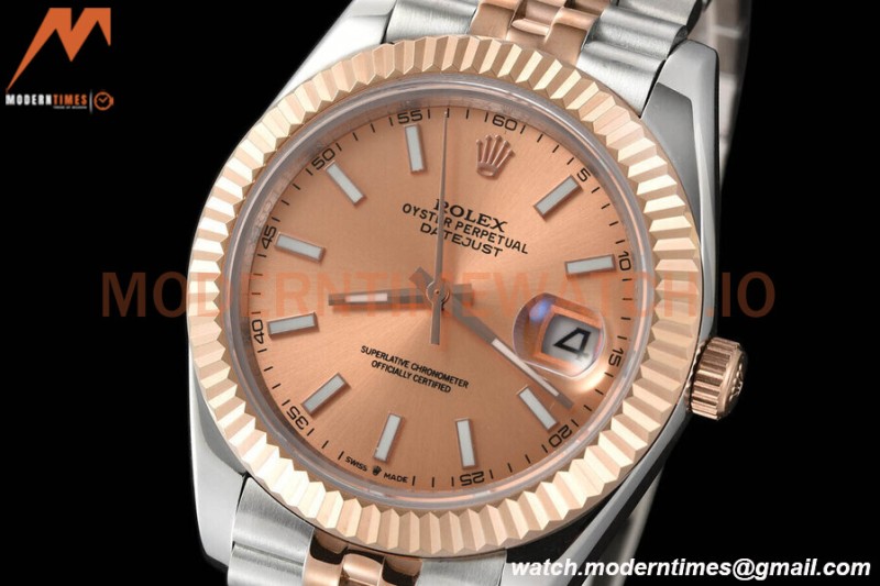 Rolex - Datejust 126331 41mm Jub Flt RG/SS Champ/Stk GDF MY8215
